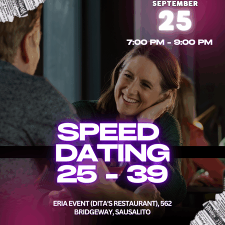 Early Bird SPEED DATING in SAUSALITO, 25 - 39
