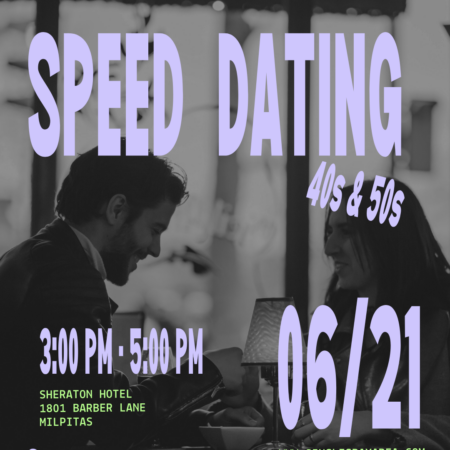 Early Bird SPEED DATING for 40s/50s, Milpitas