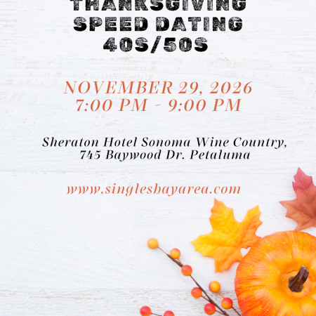 Early Bird THANKSGIVING SPEED DATING for 40s/50s 